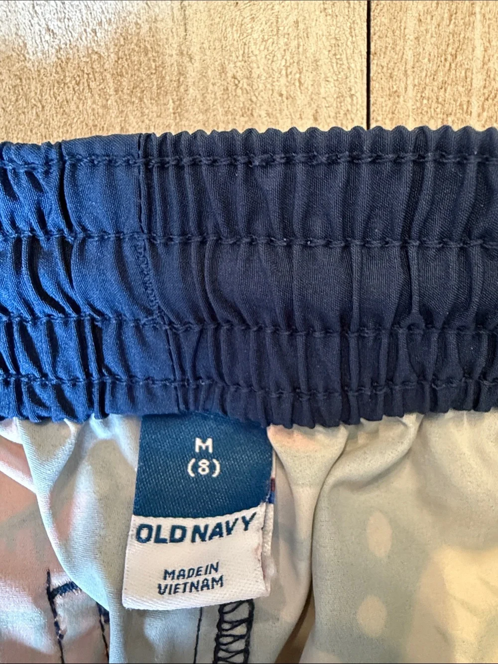 Old Navy Navy Multicolor Tropical Leaf Swim Trunks